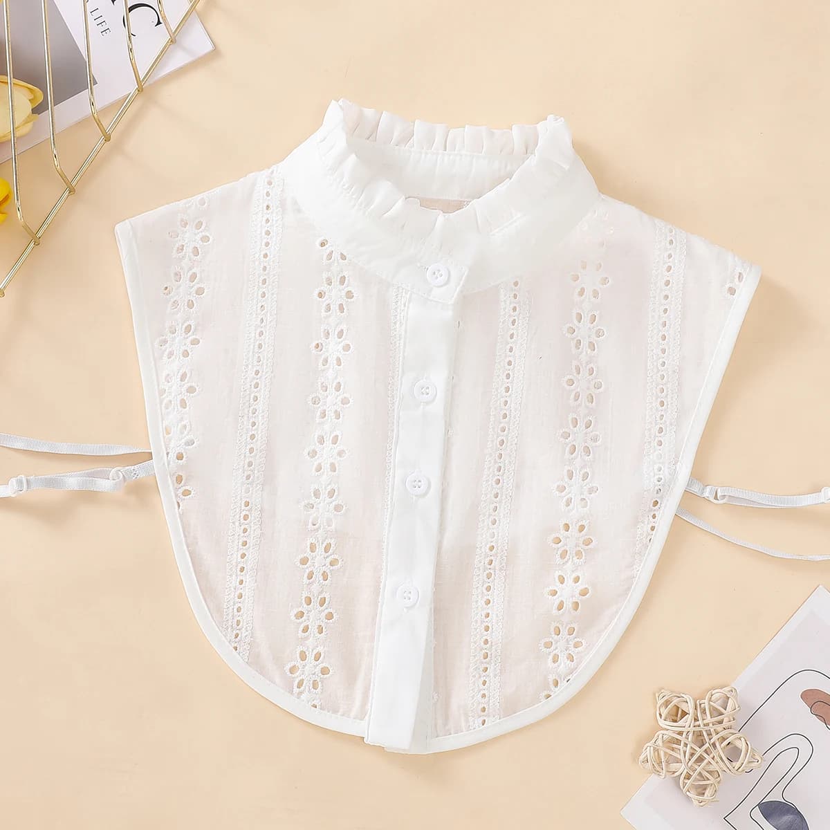 Faux col respirant ajouré pour femmes, col montant à la mode, professionnel décontracté polyvalent, 