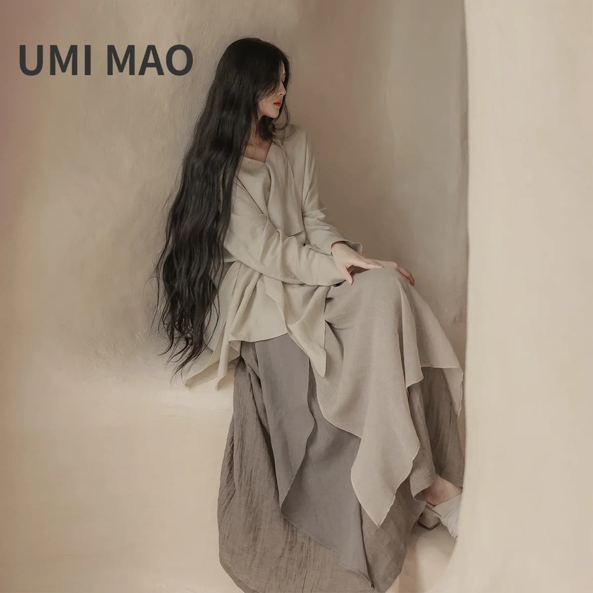 UMI MAO – jupe unie pour Femme, vêtement chinois, mode printemps-automne, vague romantique, Yuppy, P