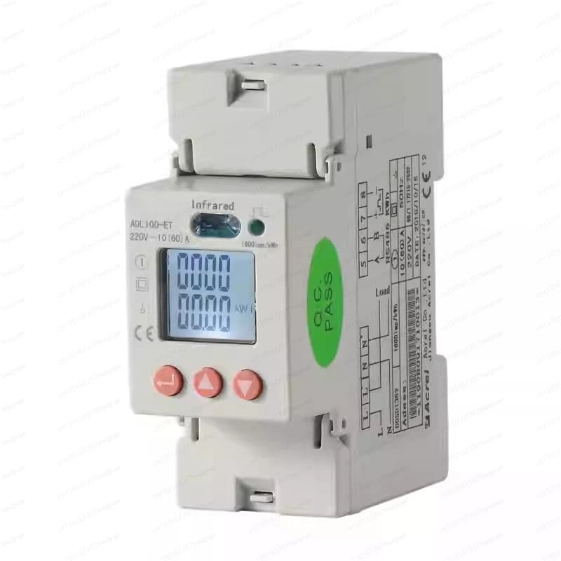 Compteur intelligent sur rail DIN DDSD1352, analyseur de puissance monophasé avec RS485 Modbus pour 