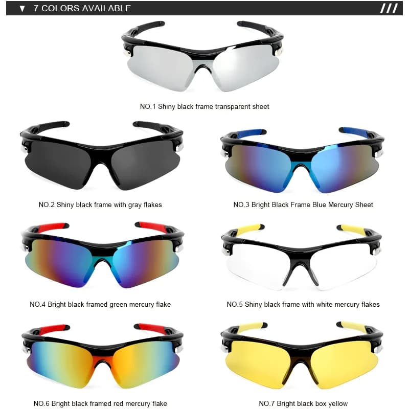 RIDERACE Sport Hommes Lunettes De Soleil Route Vélo Lunettes De Montagne Cyclisme Équitation Protect