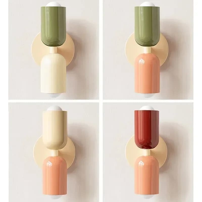 Lampes murales nordiques à double tête pour salon, lampes minimalistes modernes pour chambre à couch