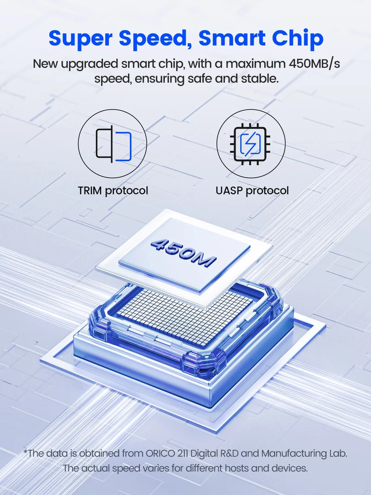 ORICO 3.5 "type-c boîtier de disque dur 5Gbps SATA vers USB3.0 USB3.1 boîtier de disque dur pour SSD