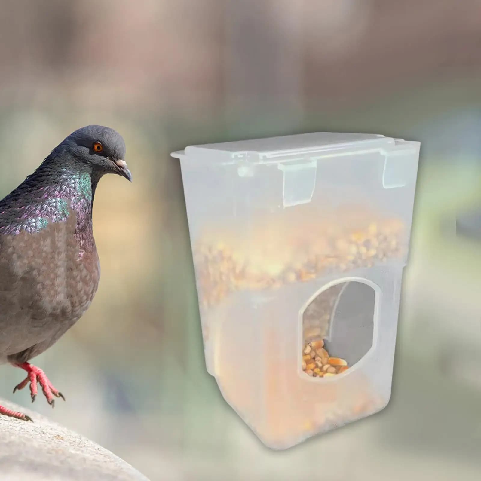 Mangeoire automatique anti-éclaboussures pour pigeons et oiseaux, suspendue, pour perruches, calopsi