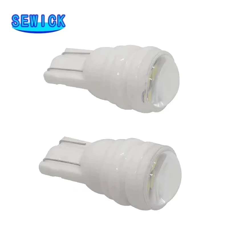 Ampoule LED en céramique T10 W5W, 100 pièces, 194 168 lumières intérieures de voiture, marqueur laté