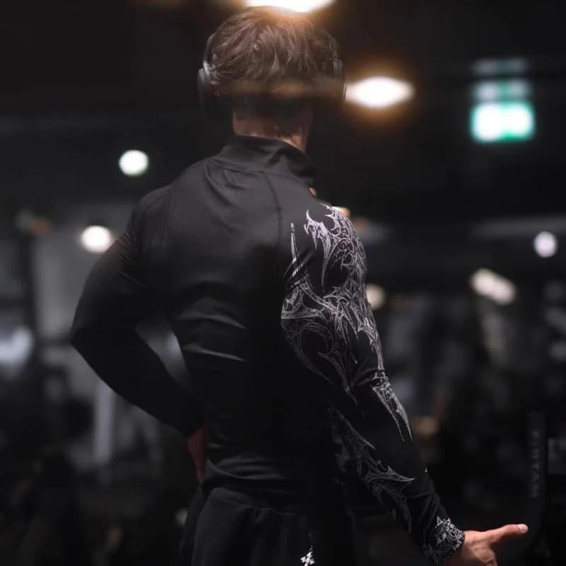 Veste imprimée à fermeture éclair grande taille pour hommes, vêtements de sport tendance de Style am