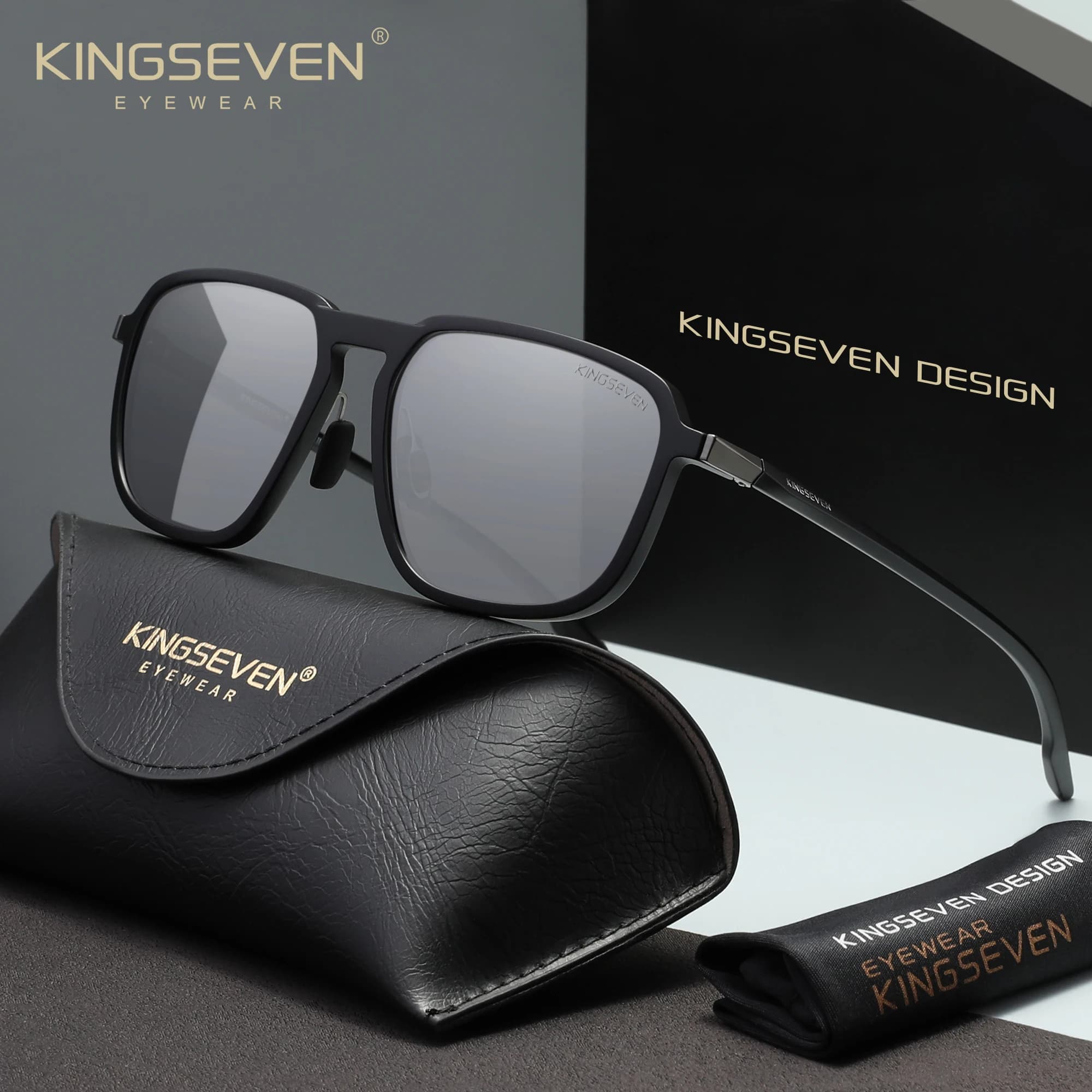 Lunettes de soleil polarisées KINGSEVEN pour hommes et femmes, style vintage de haute qualité, pour 