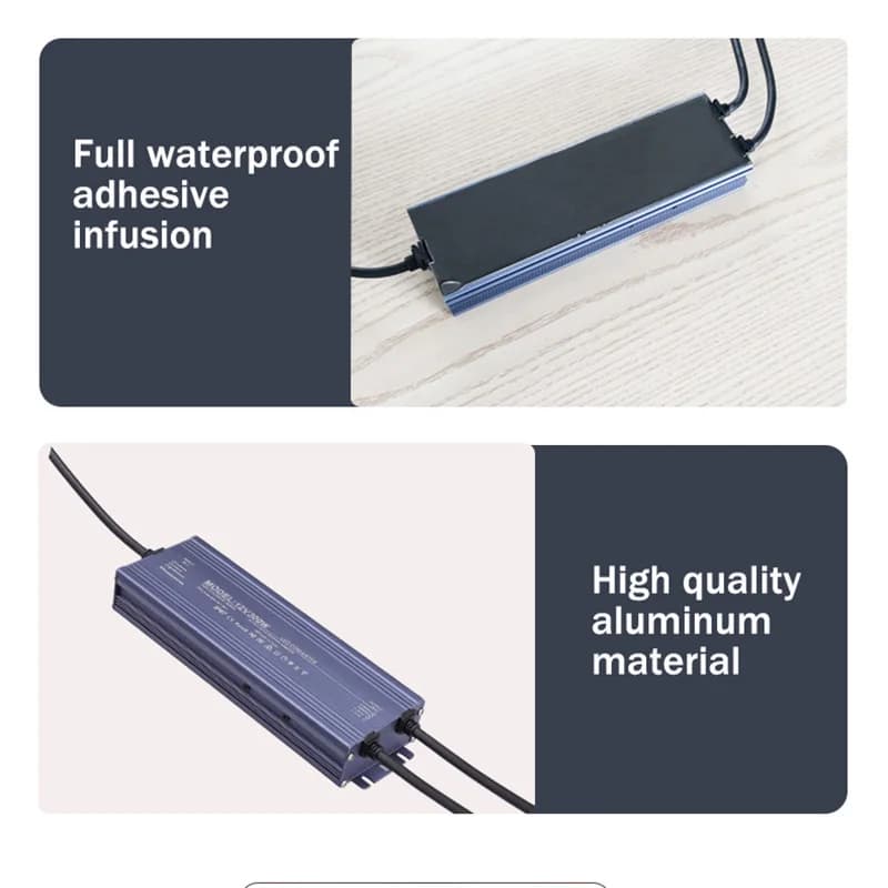 Alimentation à découpage AC 170V-265V à DC 12V 24V 36W 200W 400W 500W, transformateur de lumière LED