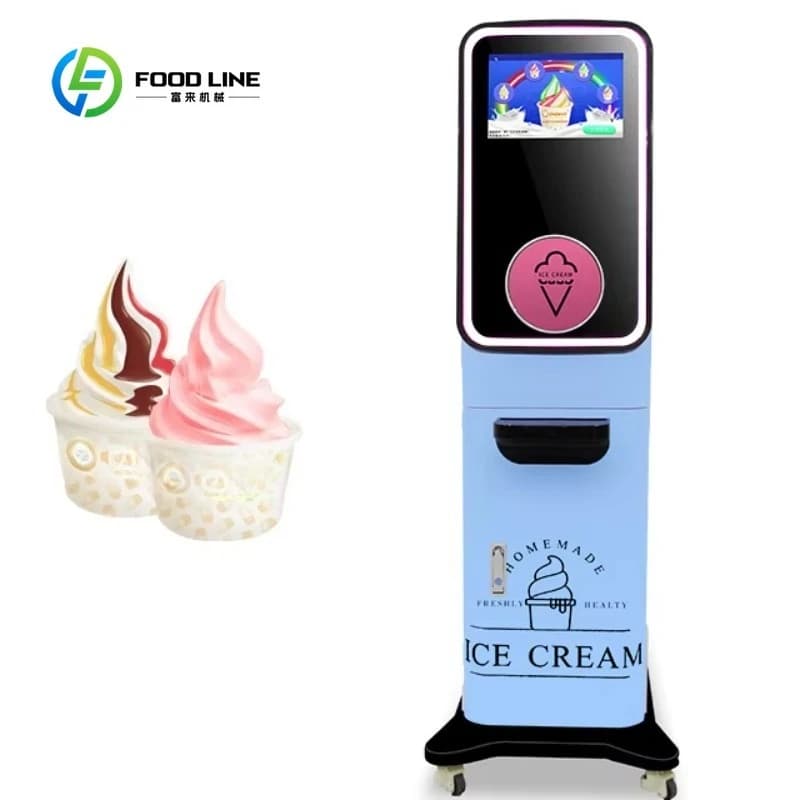 Machine à glaces mini entièrement automatique, personnalisable, colorée, refroidissement rapide, san