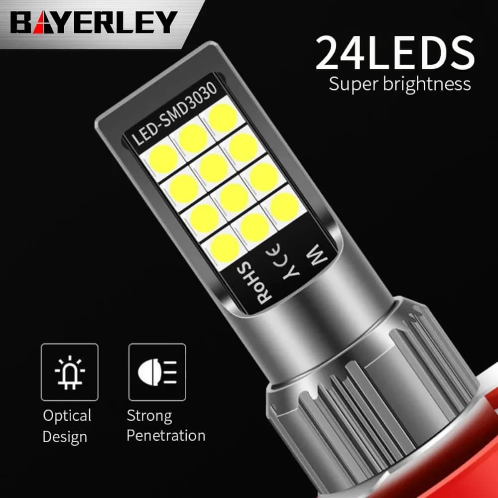 Feu antibrouillard LED pour voiture H11 H7 9005 9006, avec clignotant d'avertissement d'urgence, lum
