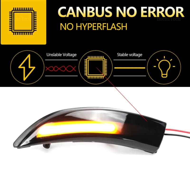 Clignotant dynamique LED fumé pour rétroviseur latéral, lumière clignotante pour Ford Fiesta Mk7 200