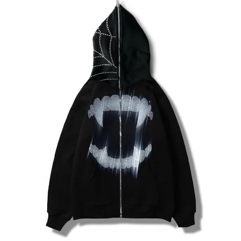Sweat à capuche zippé avec biscuits pour hommes et femmes, sweat à capuche Goth, veste à capuche Gru