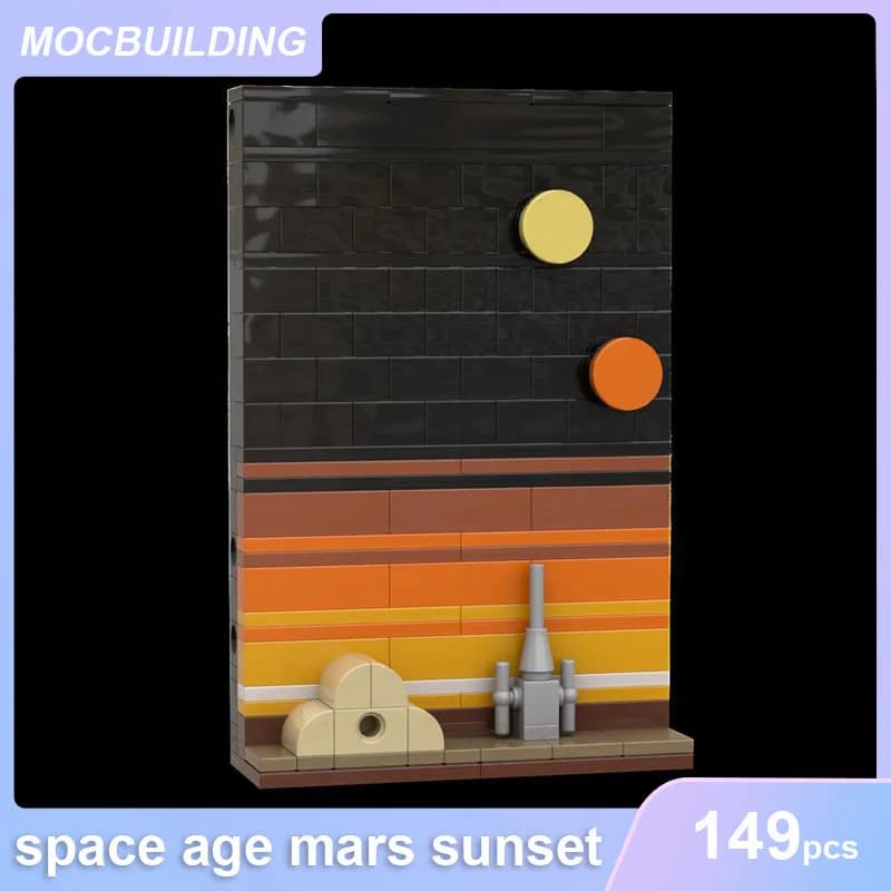Tales of A Space Age Grain importer décennie ks, MOC DIY Assemble Bricks Display, Creative Dos Stren