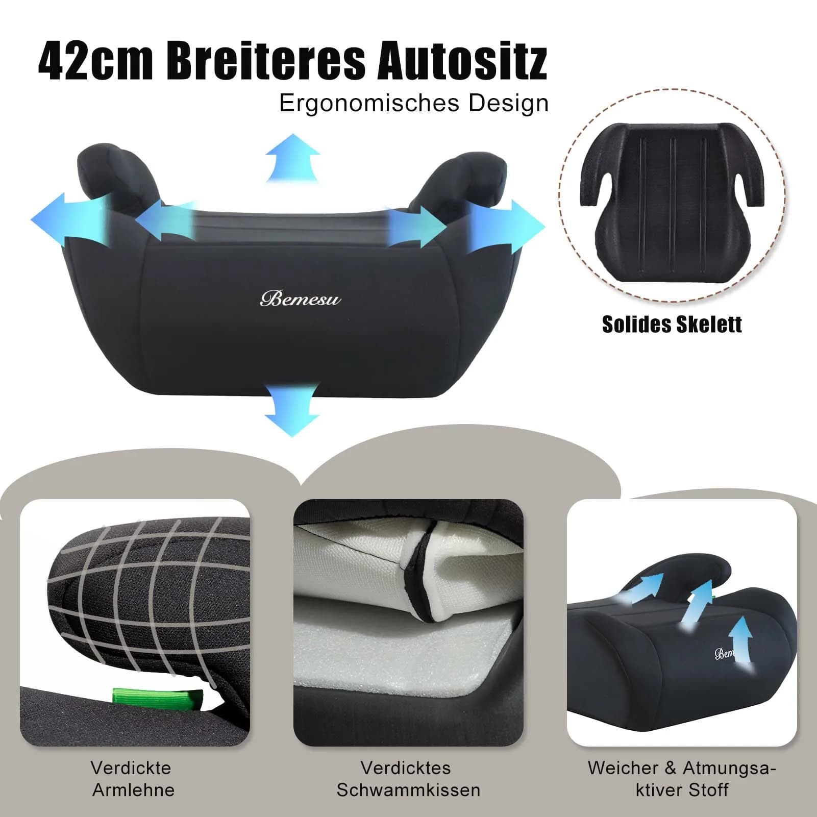 Siège rehausseur de sécurité pour enfant, conforme à la norme I-Size Un Ece R129/03, harnais de sécu