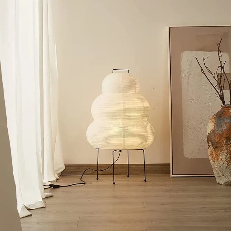 Lampe de Table au Design japonais, papier de riz blanc, lampes de bureau décoratives pour chambre à 