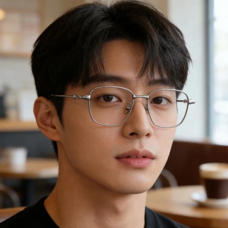 MOMOJA Lunettes rétro carrées pour hommes et femmes, lunettes en titane de haute qualité, ultra légè
