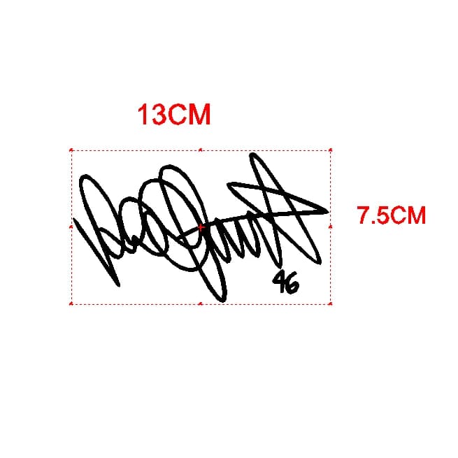 Autocollants de moto Rossi Signature, autocollants réfléchissants imperméables