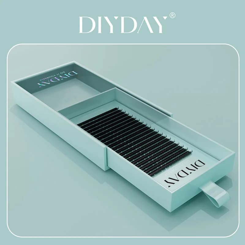 DIYDAY Extensions de cils individuels, faux-cils classiques, longs, noirs et doux, en vison, vente e