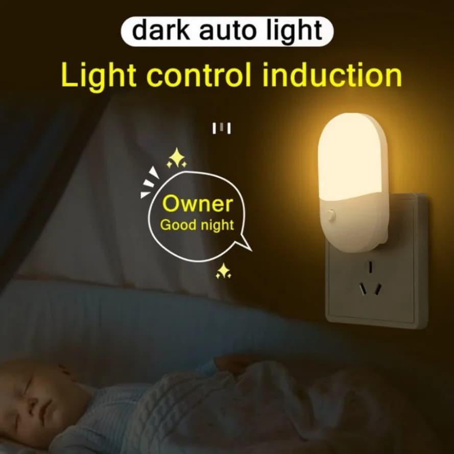 HHLZYH 3W économie d'énergie veilleuse enfichable LED prise d'alimentation lampe éclairage intérieur