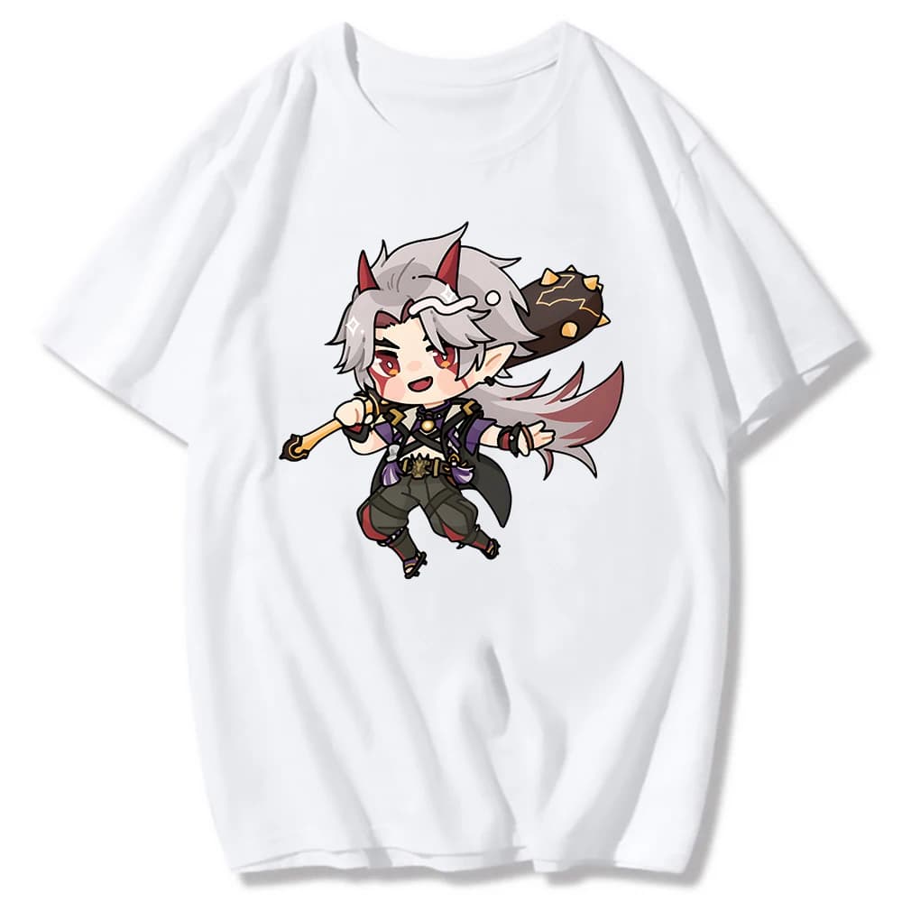 Genshin Impact T-shirt Arataki Itto T-shirt jeu graphique t-shirts femmes Kawaii vêtements filles su
