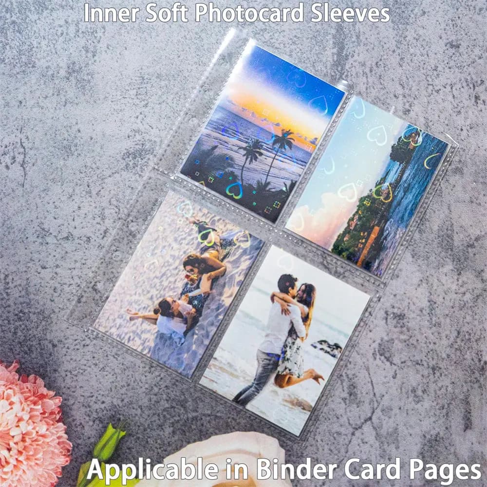 50 Protège-cartes laser coréens 61x88mm pour photocartes, Kpop, jeux de société, cartes de tarot – F