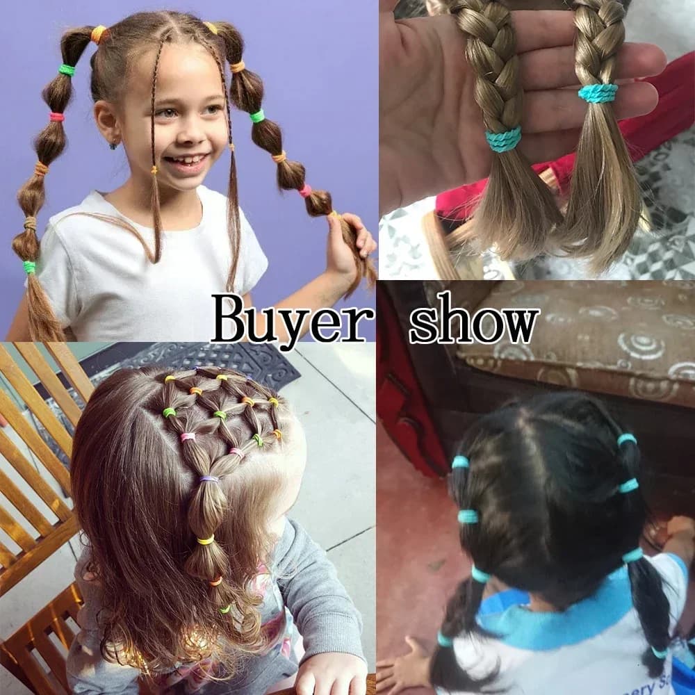 100 pièces/sac bandes de cheveux élastiques filles bébé accessoires de cheveux durables enfant annea
