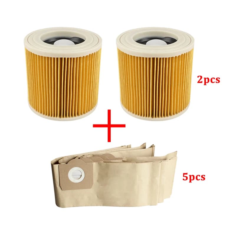 Sac filtre à poussière pour aspirateur Karcher WD3 WD3200 WD3300 MV3, pièces de rechange, filtres He