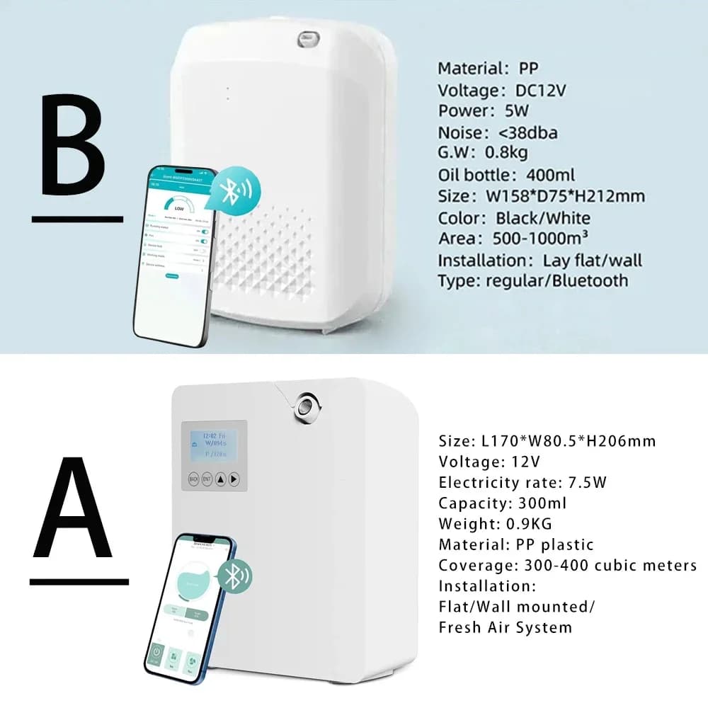 Diffuseur de parfum sans eau 300ml, contrôle WIFI, diffuseur d'arôme, fonction minuterie, désodorisa