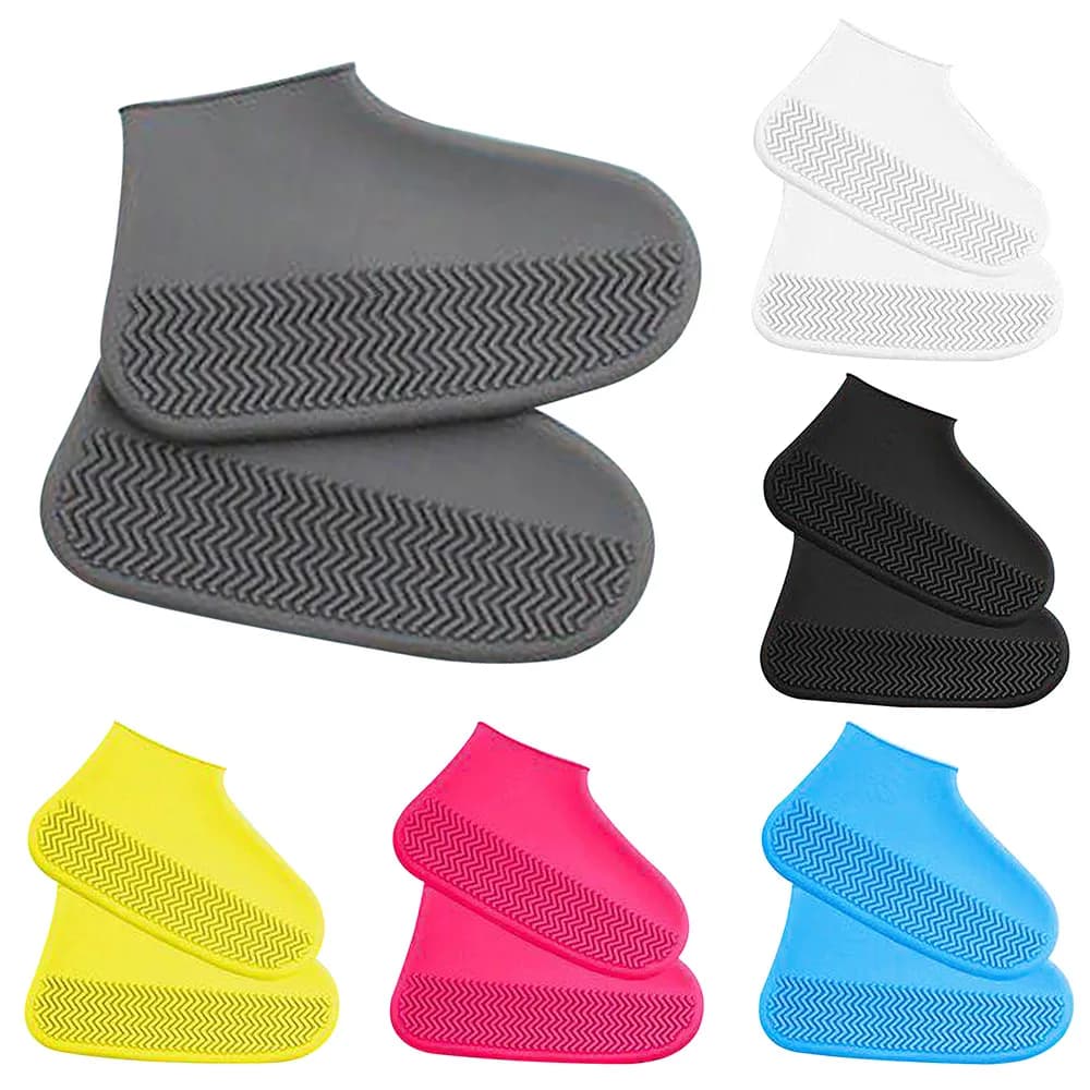 Bottes de pluie unisexes résistantes à l'usure, couvre-chaussures réutilisables, haute élasticité, i