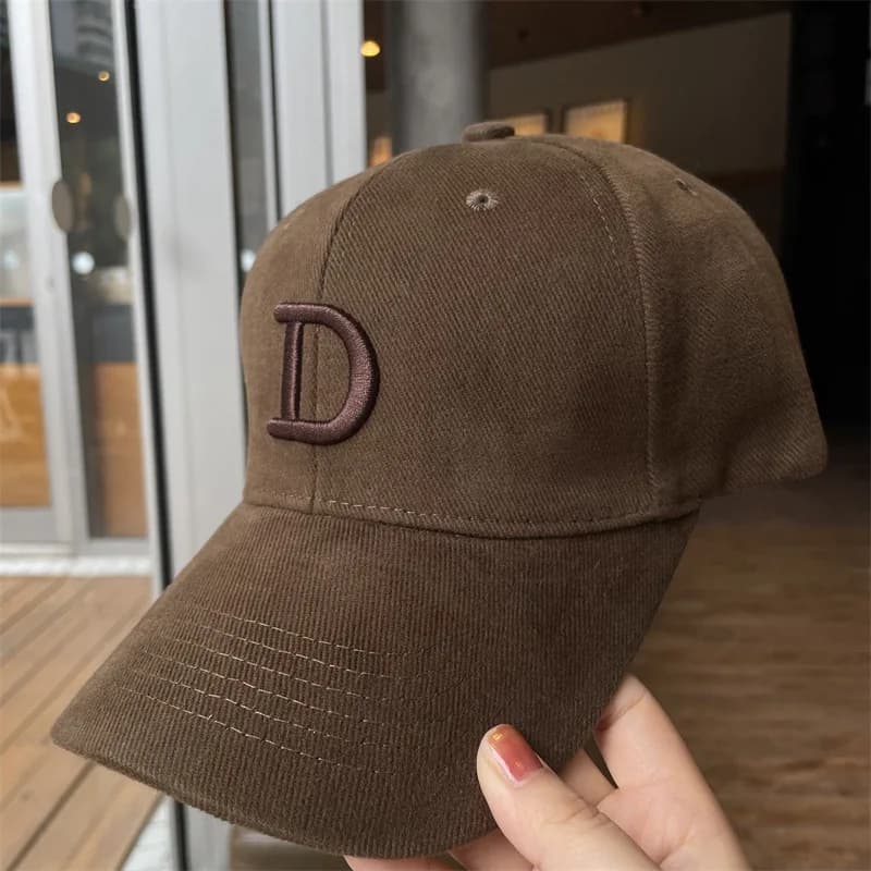 Casquette de baseball à large bord pour hommes et femmes, rouge, broderie, visière en D, casquettes 