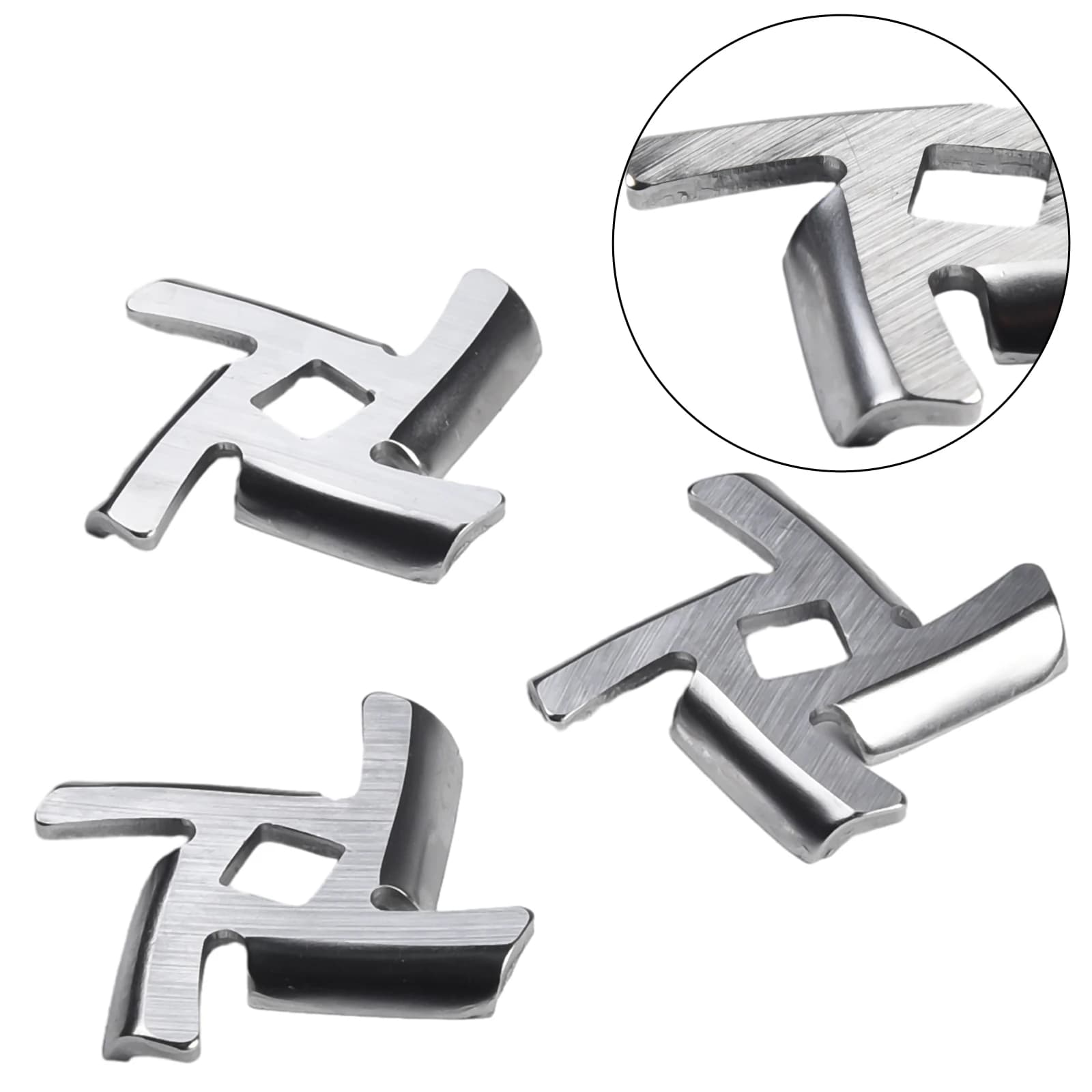 Couteaux de hachoir à viande en acier inoxydable, alésage de 8mm, 4 lames, trou carré, pièces de hac