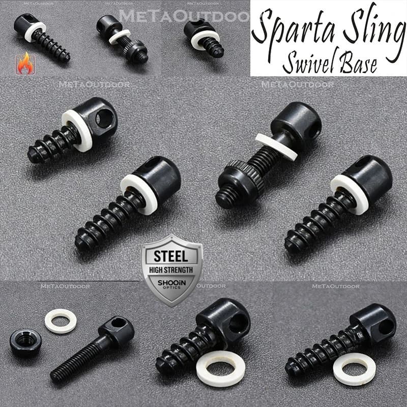 Base de colonne pivotante Sparta Sling Vis en acier bleu