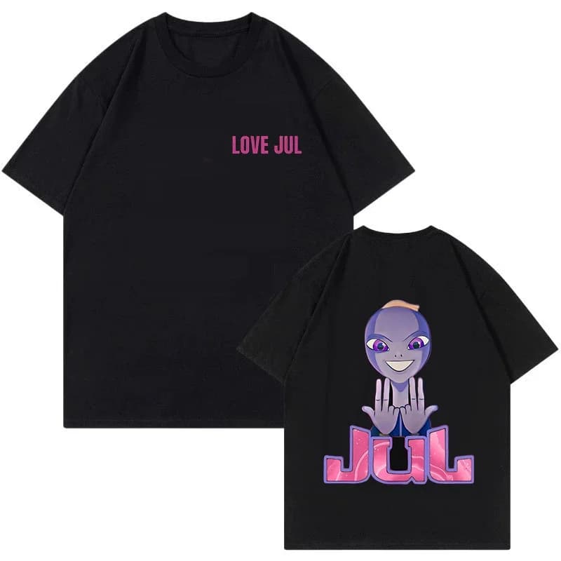 Rappeur Jul graphique Vintage T-shirt hommes femmes mode Hip-hop T-shirt drôle été à manches courtes
