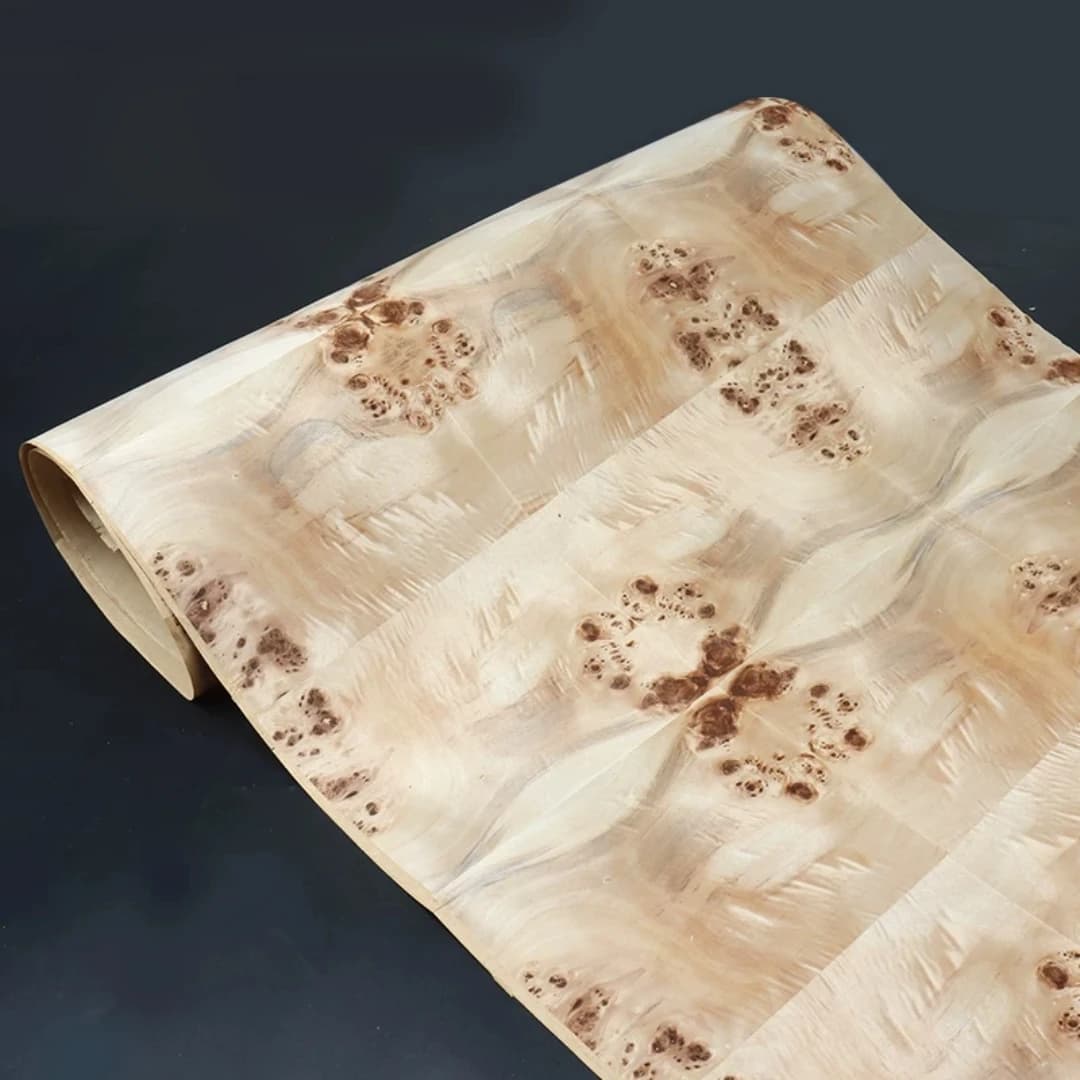 Placage de bois naturel Mappa Burl 58x250cm pour meubles haut de gamme, armoires, décoration intérie