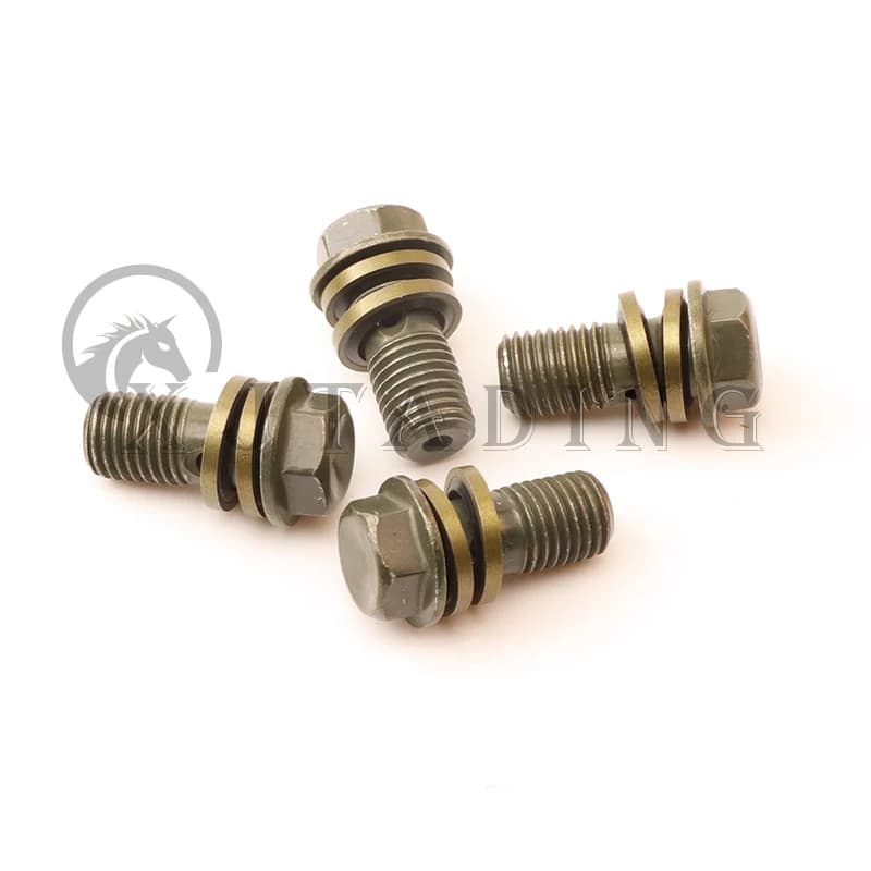 4 pièces M8/M10 * 1.25*22mm maître-cylindre de frein tuyau d'huile vis Banjo boulon moto Quad ATV Tu