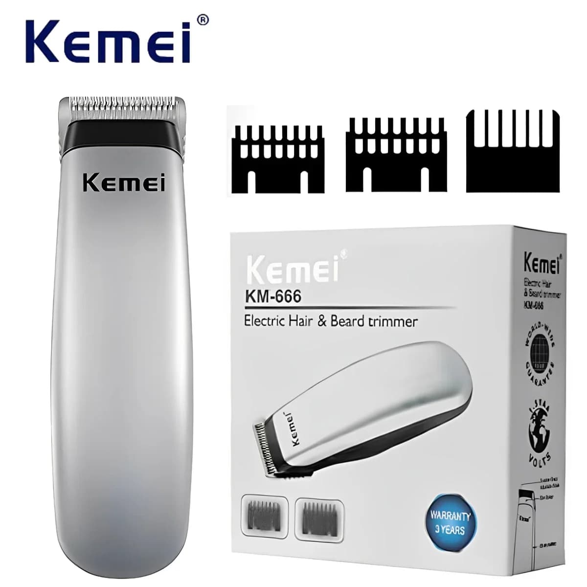 Kemei Mini tondeuse à cheveux électrique Portable nouveau Design appareil pour couper la barbe rasoi