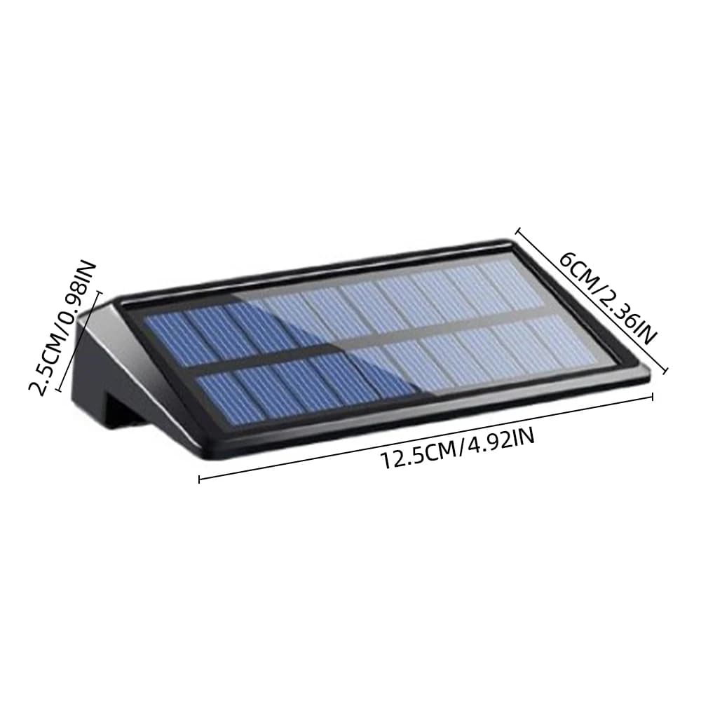 Paquet de 2 appliques murales solaires 4 LED lumières de clôture solaire lumières de pont solaires i