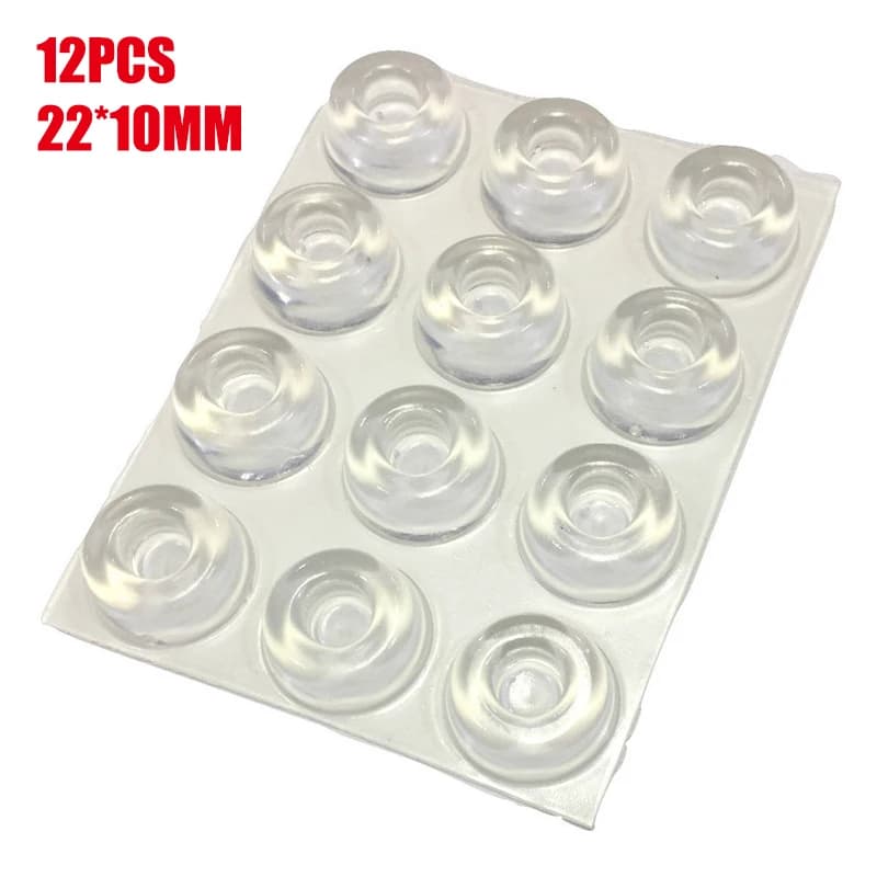 Tampon de protection en PVC transparent, pare-chocs d'amortissement en caoutchouc auto-adhésif, buté