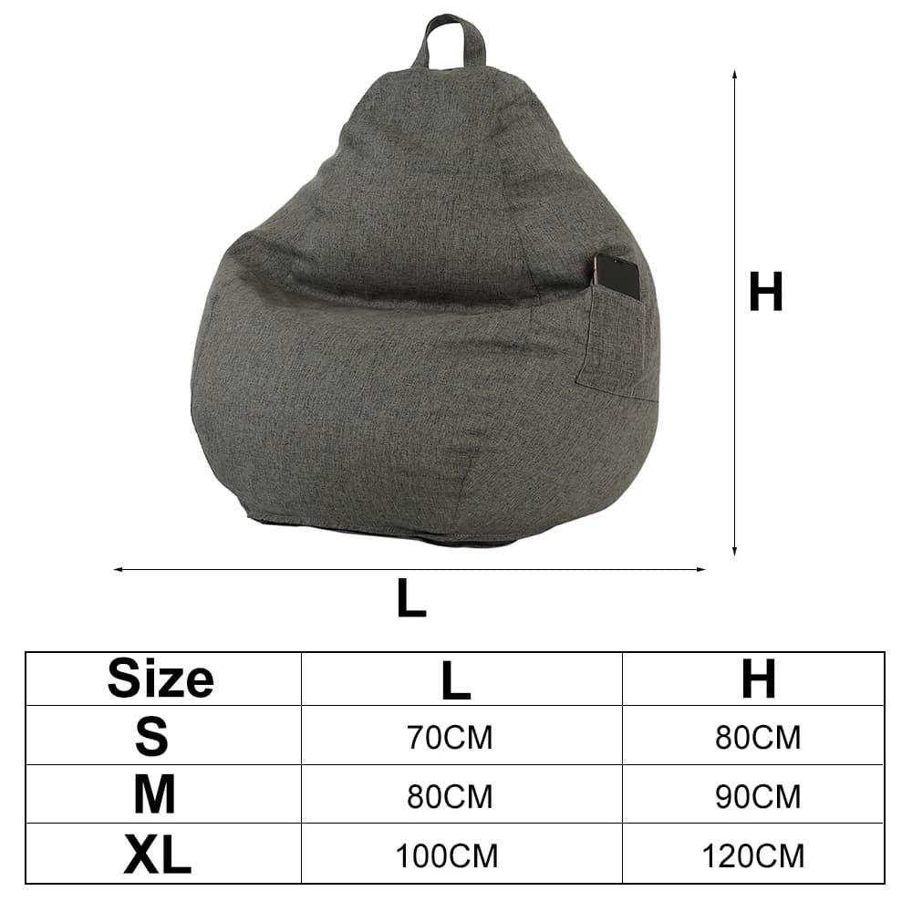 Adultes enfants Bean Bag couverture grand paresseux canapé chaise couverture sans remplissage coton 