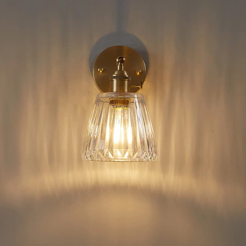 Applique Murale Nordique Moderne et Simple en Laiton et Verre, Luminaire de Luxe, Rétro Japonais, po