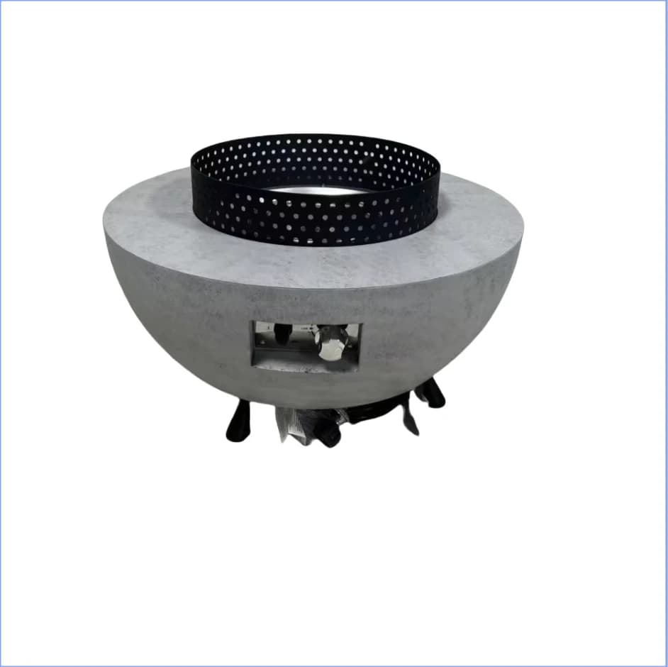 Poisson de foyer au gaz Propane avec barbecue, foyer d'extérieur en acier pour cheminée et fournitur