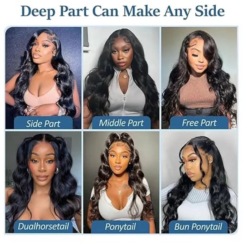 30 40 pouces vague de corps perruques 13x6 Hd dentelle frontale perruque brésilienne cheveux humains