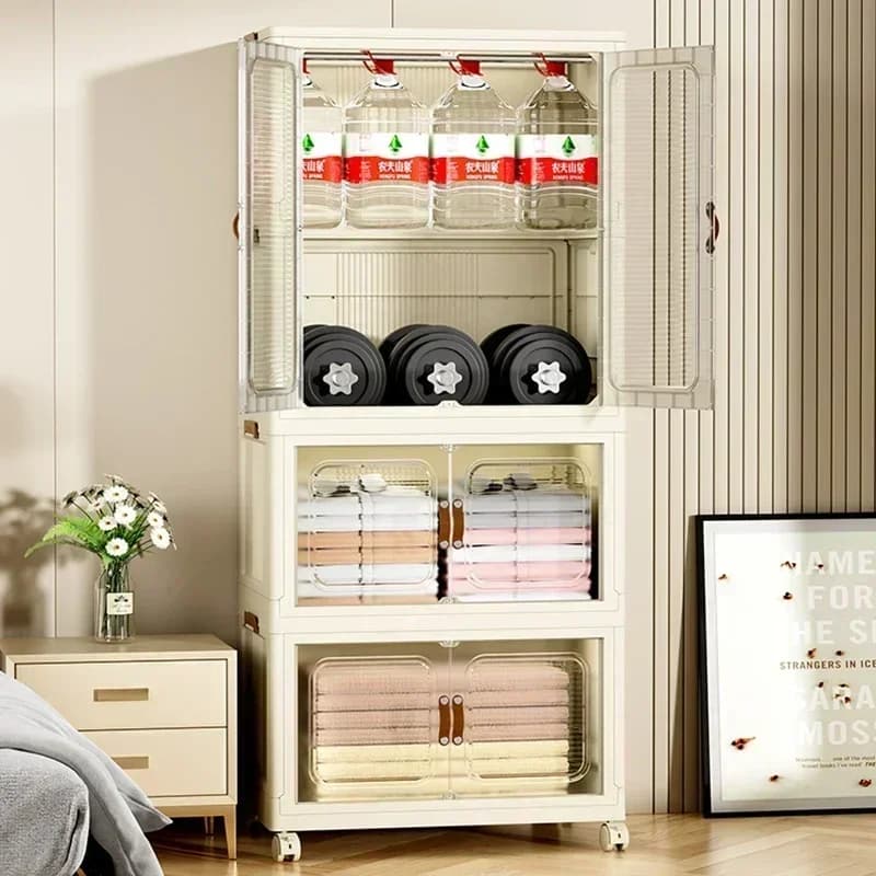 Grande boîte pliante, placard de rangement sans Installation, armoire pour enfants, maison, salon, c