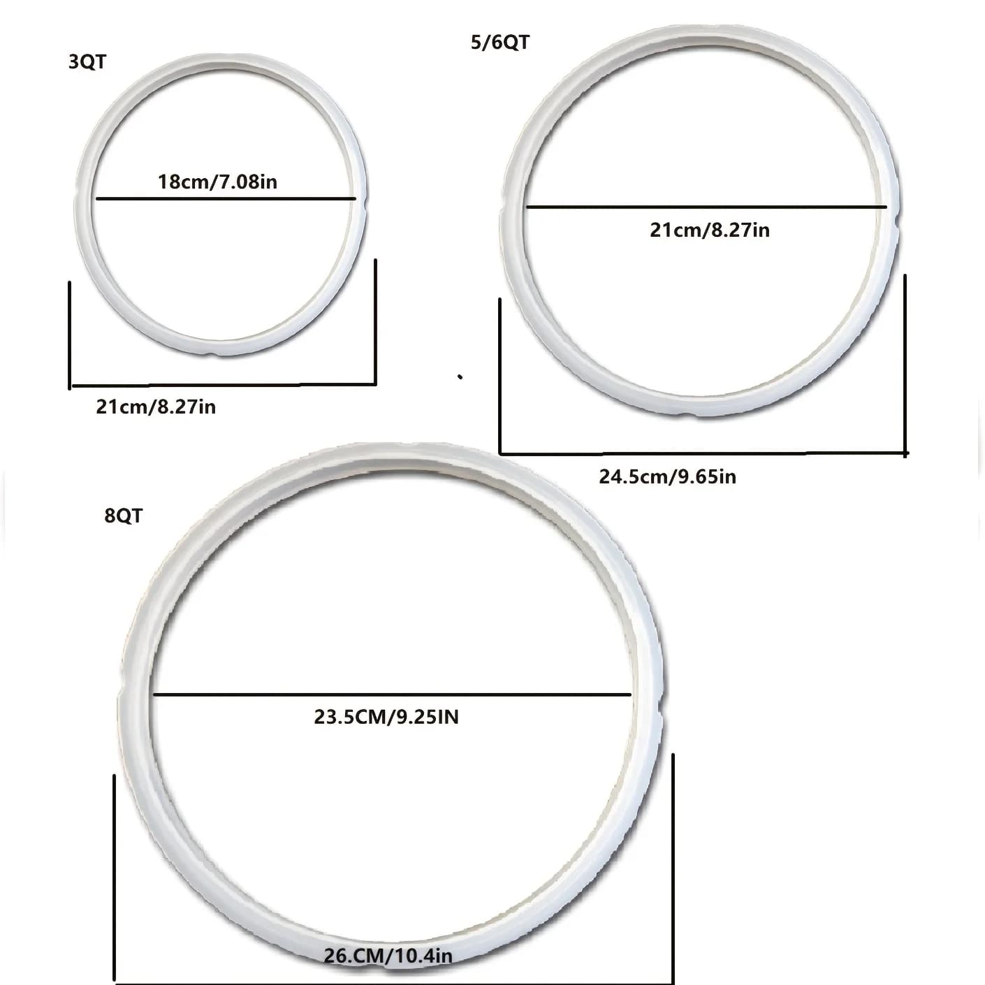 1 morceau d'étanchéité en silicone de qualité alimentaire pour pot instantané - bague d'étanchéité e