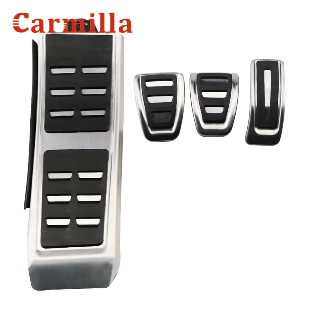 Carmilla – pédales de voiture pour Audi A4 B8 A6 A7 A8 S4 RS4,A5 S5 RS5 8T Q5 SQ5 8R, couvercle de p