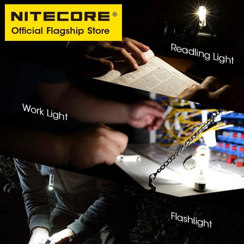 NITECORE TIKI Source multi-lumière USB-C Charge Portable EDC Camping lampe de poche APC UV Mini port
