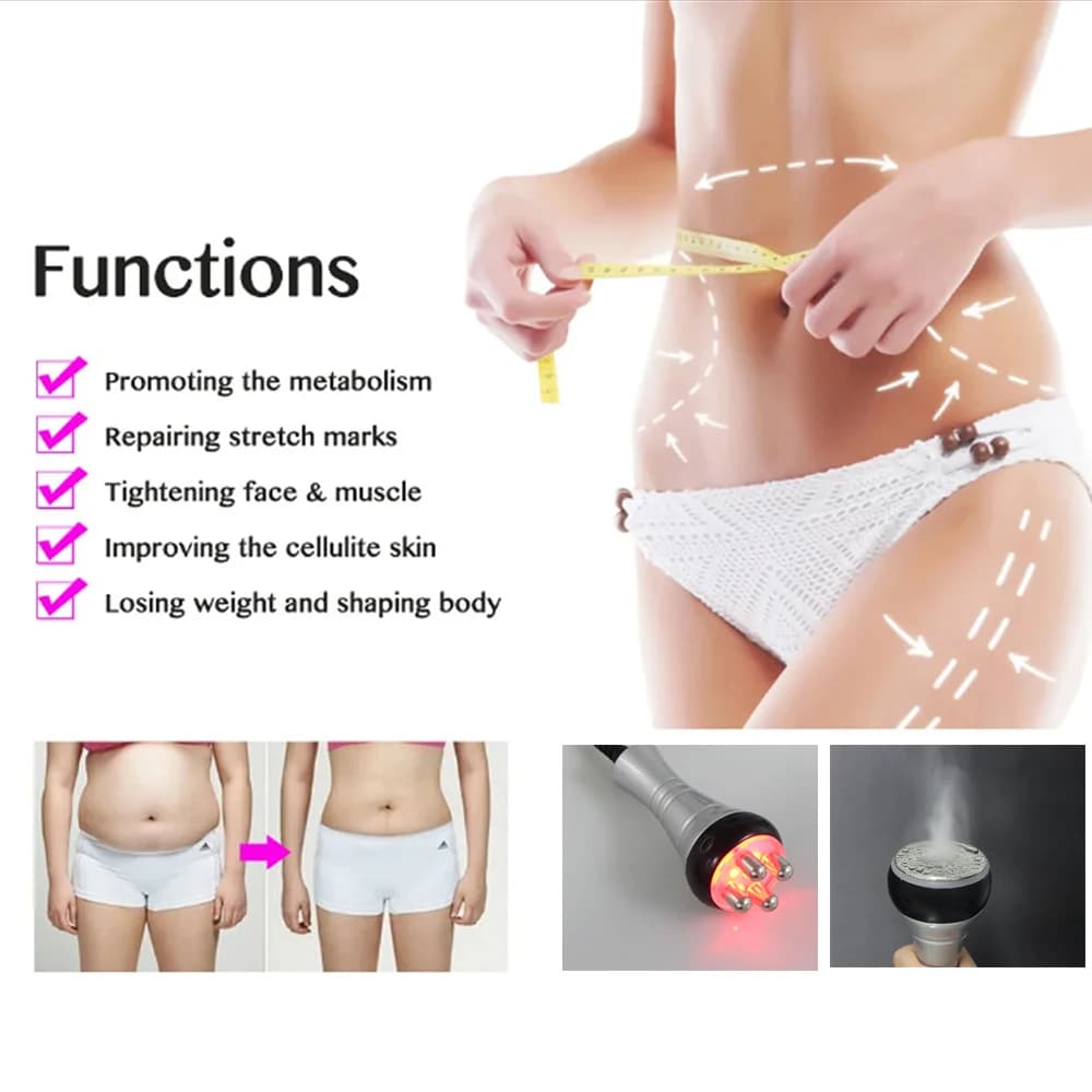 Machine de cavitation amincissante pour le corps, raffermissement de la peau, lifting du visage, rem