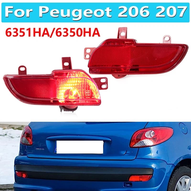 6351HA 6350HA pour Peugeot 206 207 2009 2010 2011 2012 2013 2014 feu de pare-chocs arrière feu antib