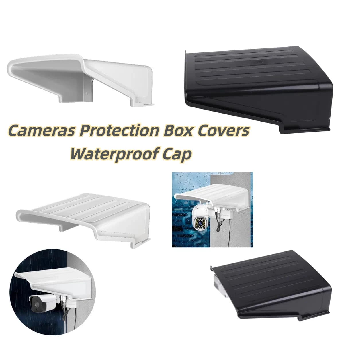 Boîtier de Protection pour Caméras, Bouclier Mural, Étanche à la Pluie, Cap avant, Moniteur, Noir, B