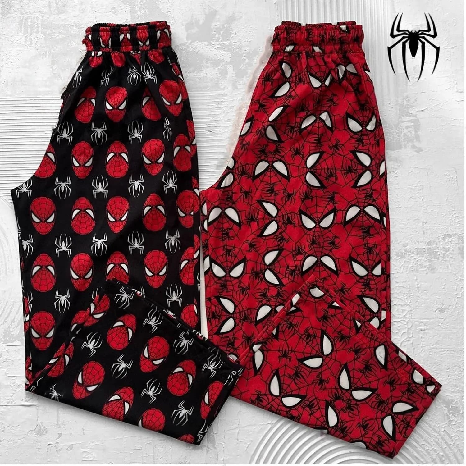 Pantalon imprimé Spider-Man 2026 pour couple, pantalon de pyjama pour adulte, super-héros rouge et n