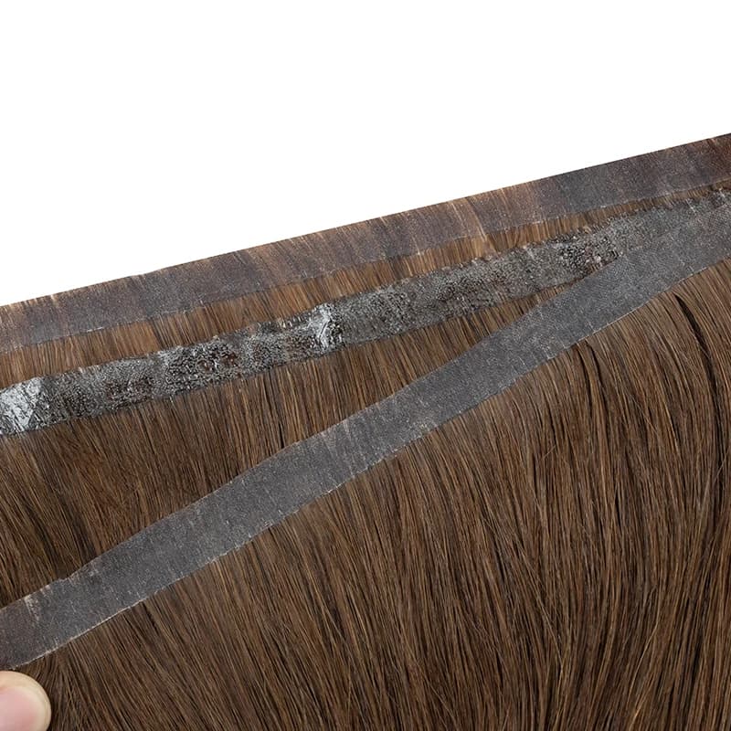 Trame de bande naturelle sans couture, longue bande de trame de peau en PU dans les Extensions humai